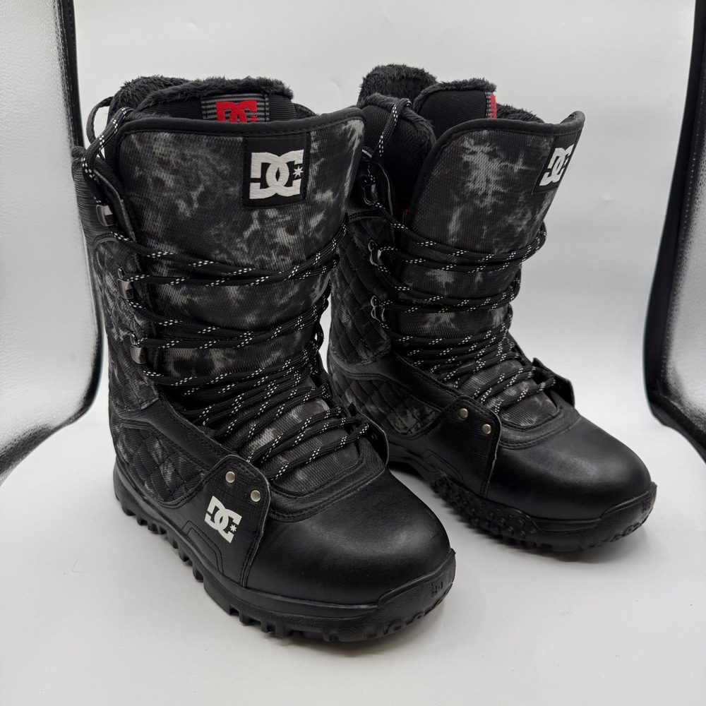 DC Karma 2018 Snowboard Boots Women 9.5 Black Grey Tie Dye ADJO200011